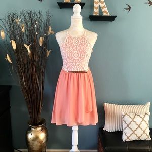5 for $5 Lace & Peach Summer Dress